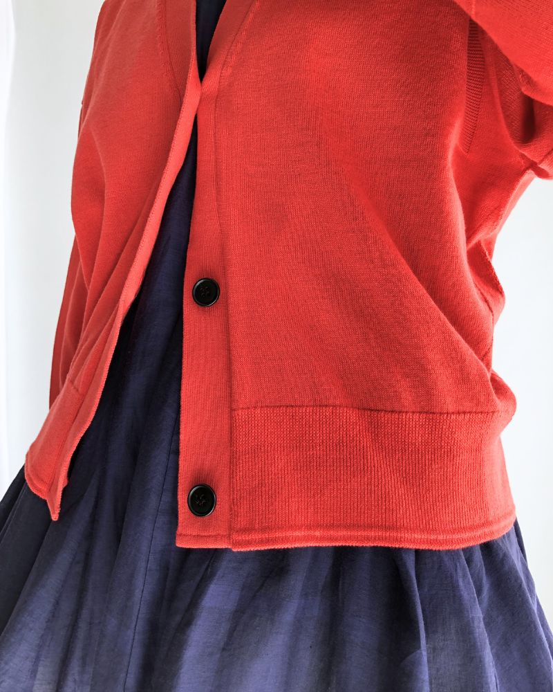 COVE Vネックショートカーディガン Orange