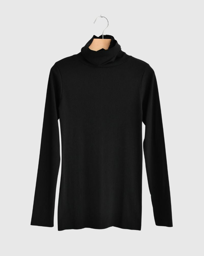 コポリフライスタートルネック Black