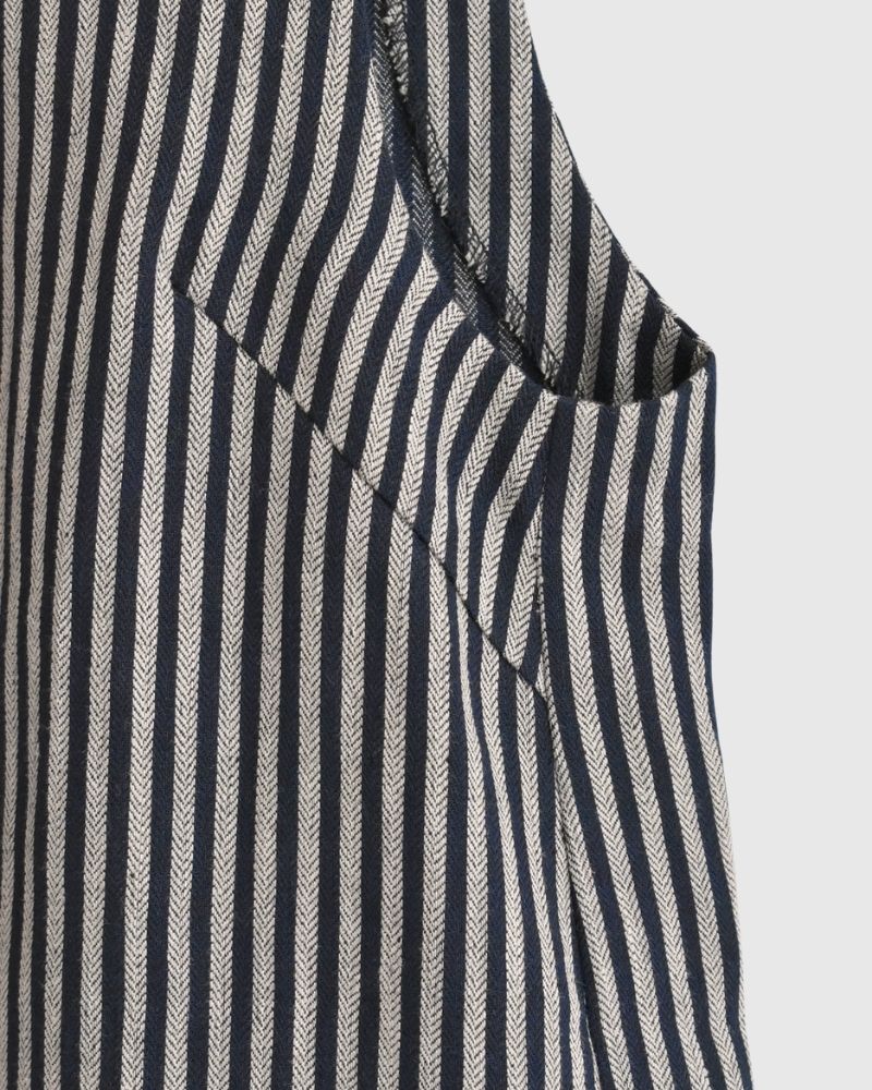 ノースリーブブラウス HerringboneStripe
