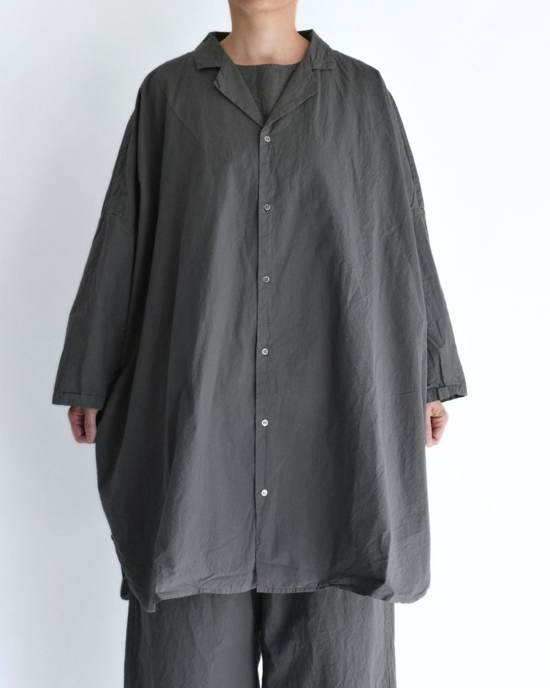 シュリンクオープンカラーシャツ Gray