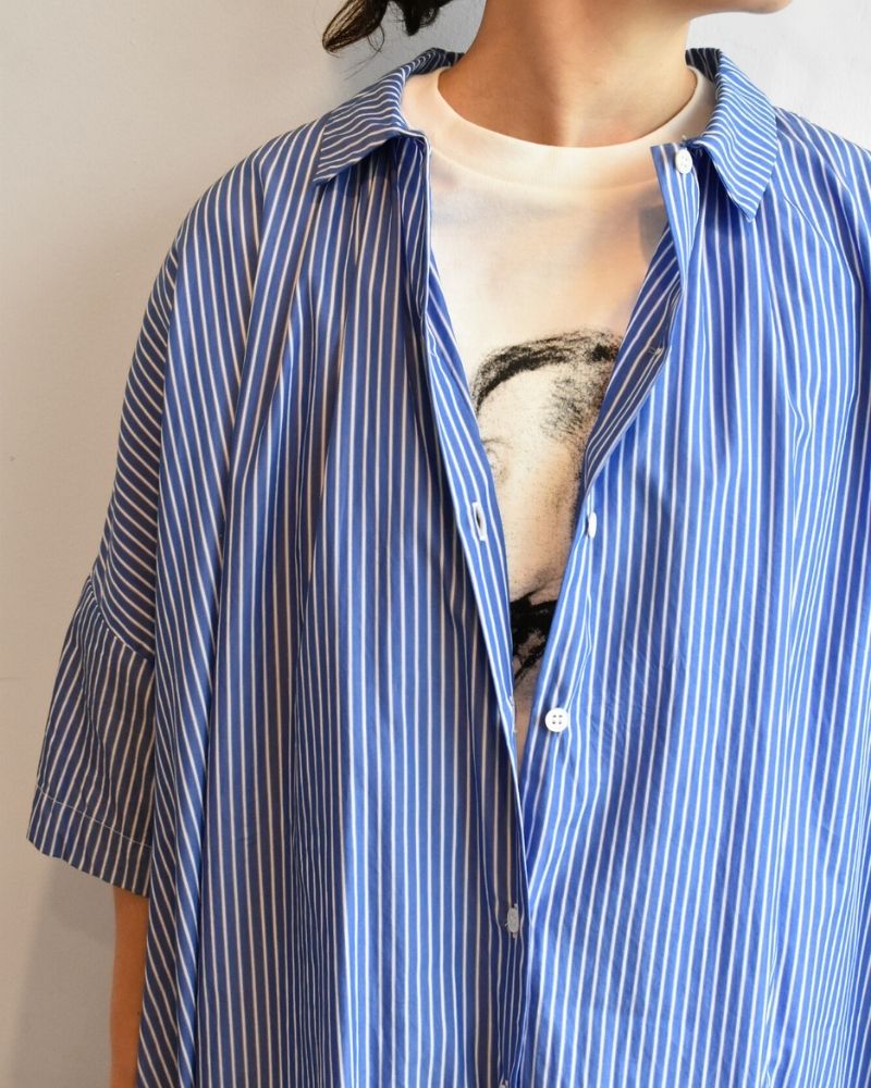 【予約】MS/F LA484 ストライプグランマシャツワンピース（6月中旬 - 6月末）