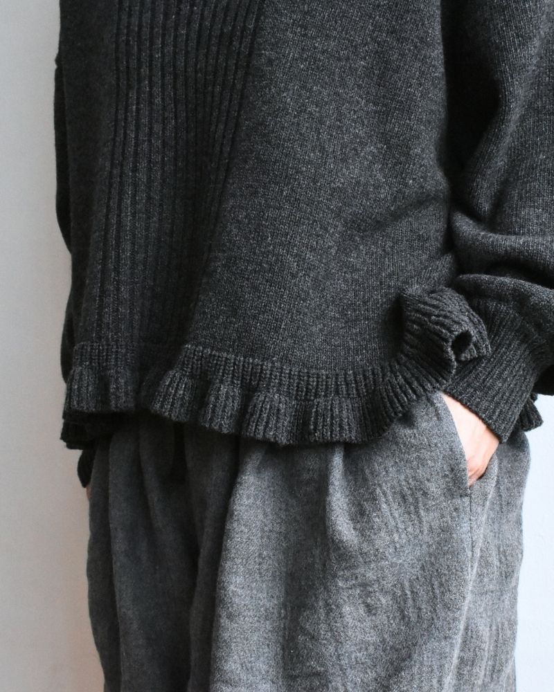 【予約】 F/W RS 028 スキッパーフリルニットプルオーバー（10月初旬 - 10月中旬）