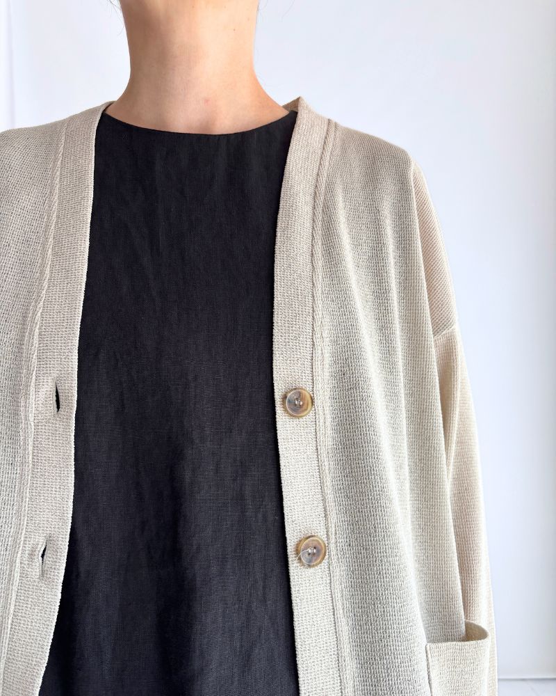 RANDOM WAFFLE カーディガン Beige