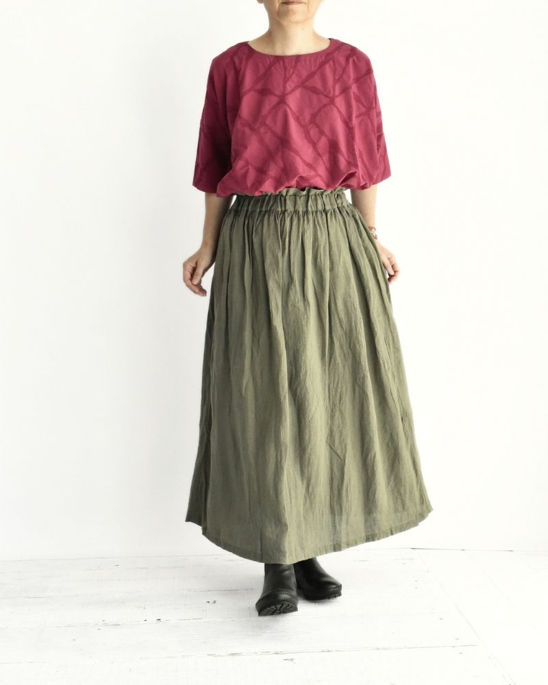 フレンチリネン スカート Khaki