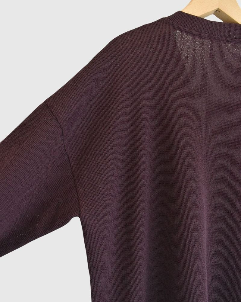 RANDOM WAFFLE カーディガン Burgundy