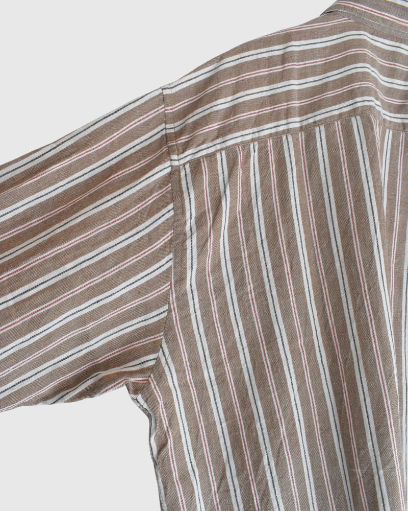 ベンガルストライプシャツ Brown