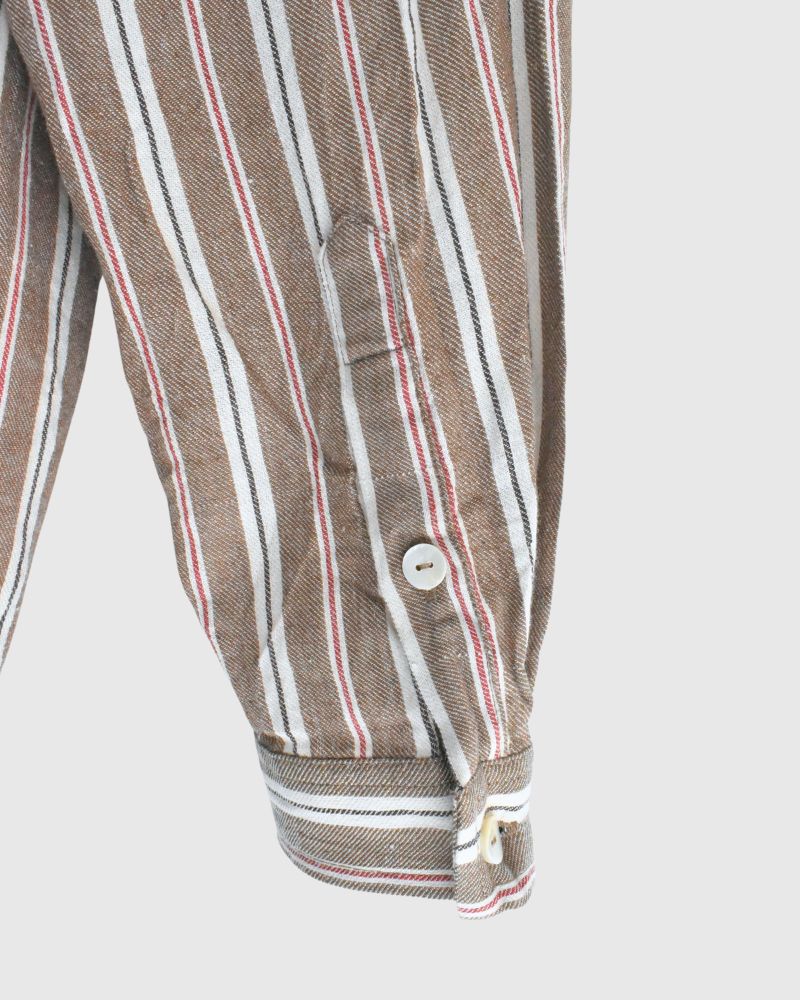 ベンガルストライプシャツ Brown