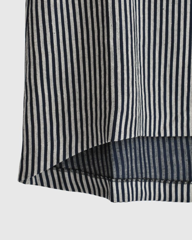 ノースリーブブラウス HerringboneStripe