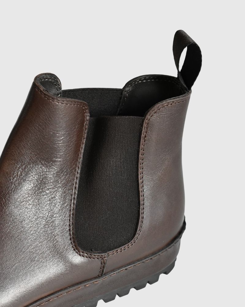 maison de soil SIDE GORE BOOTS WITH VIBRAM DarkBrown