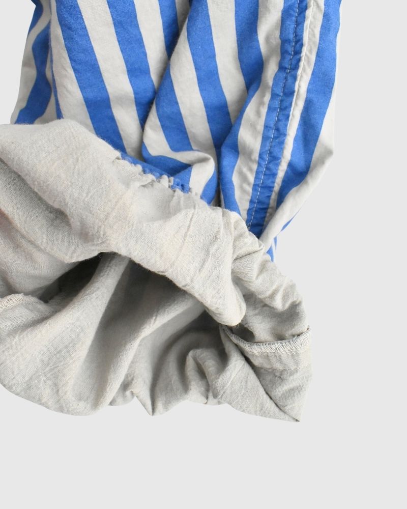 POPLIN WIDE STRIPE (OVERDYE) EASY PANTS MilkyGrey