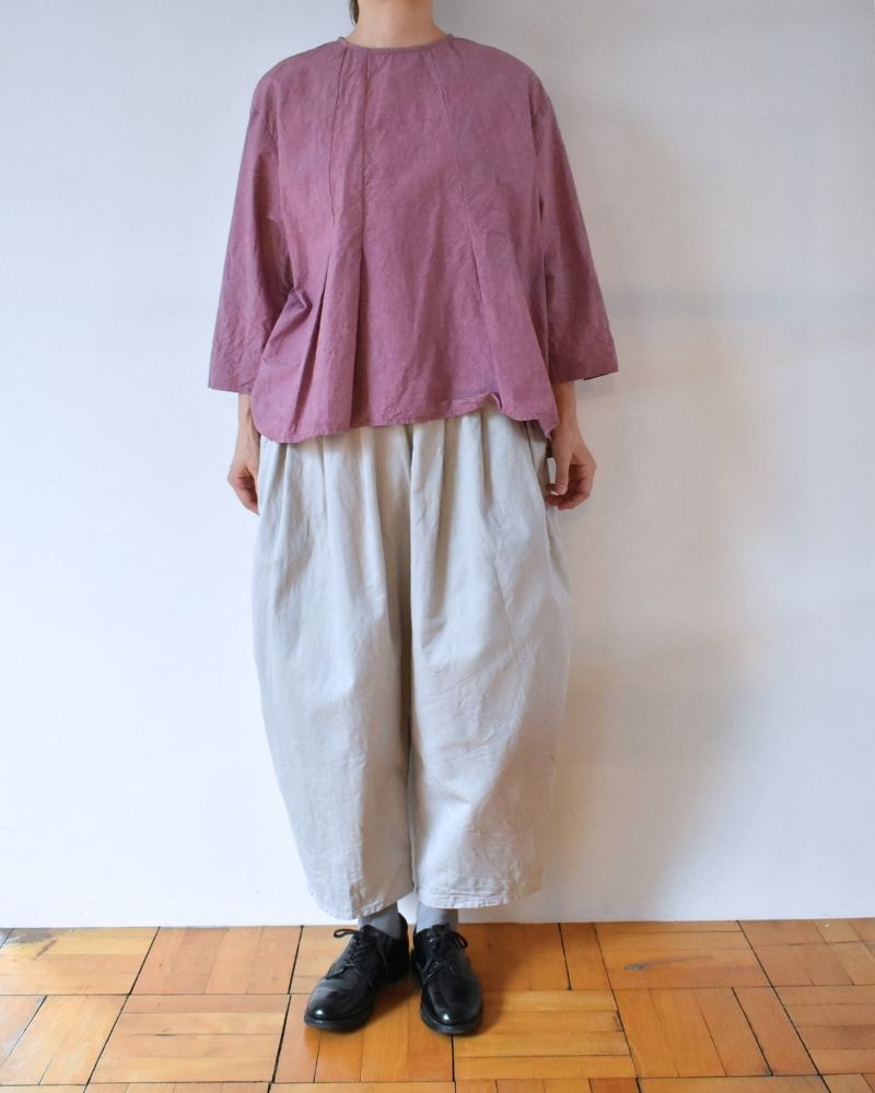 【予約】S/S R347 SATIN CAMILLE TUCKED PANTS（2月末 – 3月初旬）