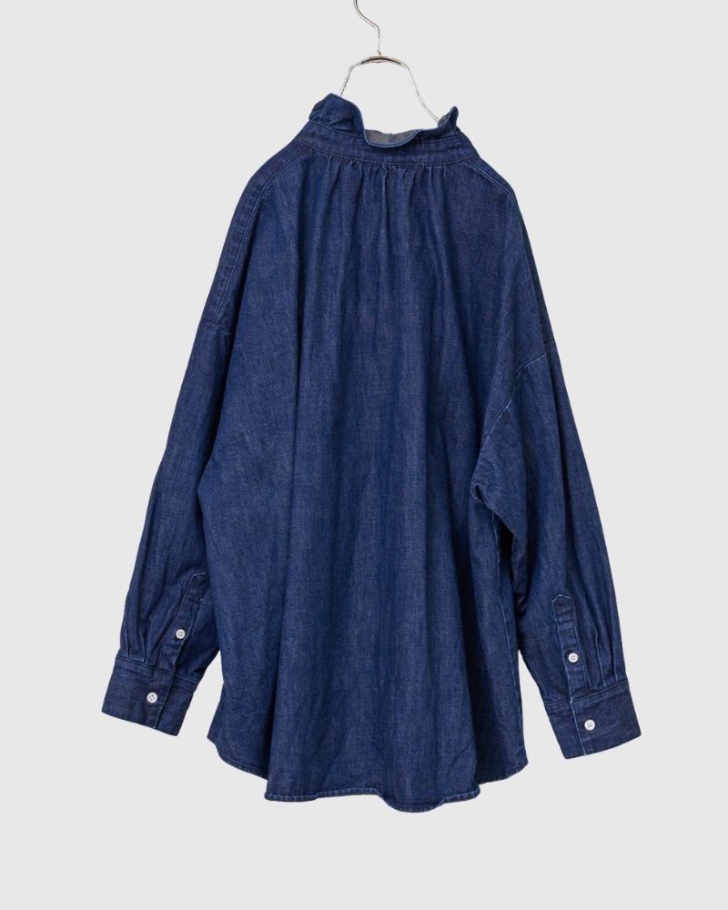 【予約】 F/W LA 518 オーディナリーデニムフリルブラウス（9月末 - 10月初旬）