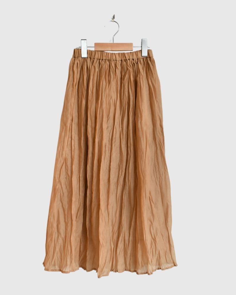 【sale】CRINKLE SKIRT Camel