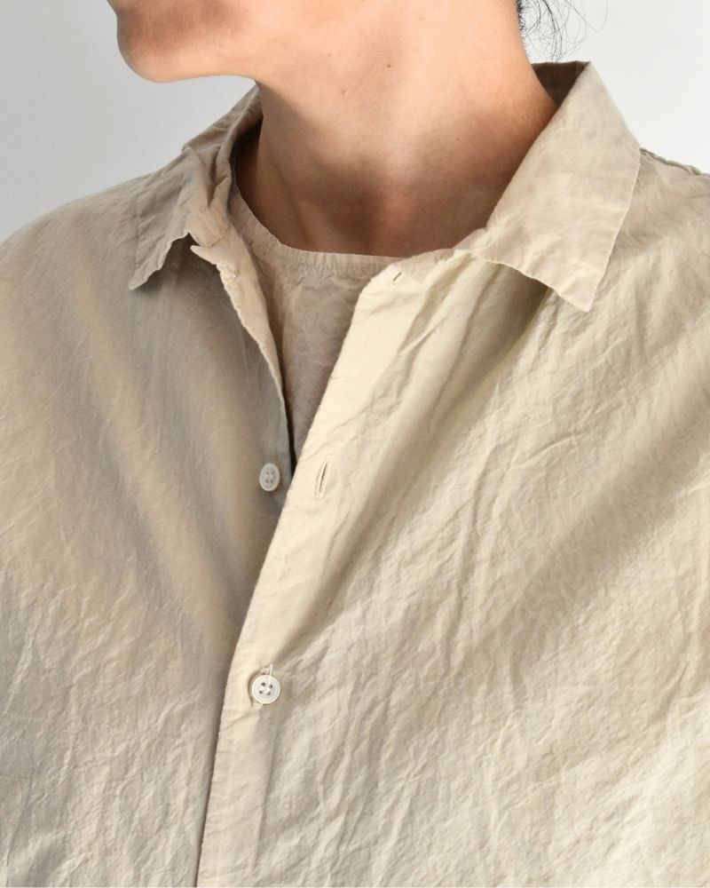 シュリンクフレンチスリーブシャツ Beige