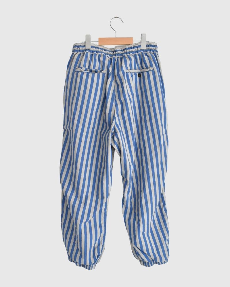 POPLIN WIDE STRIPE (OVERDYE) EASY PANTS MilkyGrey