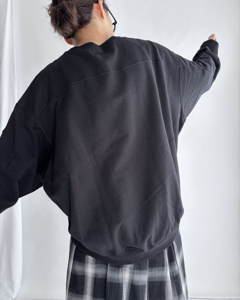 ABBY ハイゲージスウェットプルオーバー Black