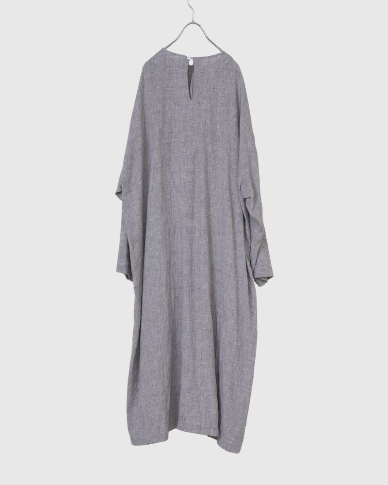 【予約】S/S LA452 LINEN BIRDS EYE BIG POCKET URBAN ONE PIECE（3月中旬 – 3月末）