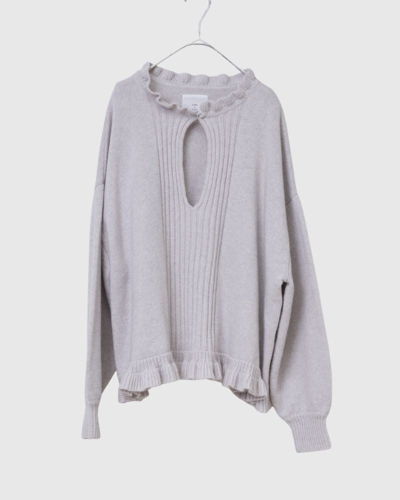 【予約】 F/W RS 028 スキッパーフリルニットプルオーバー（10月初旬 - 10月中旬）