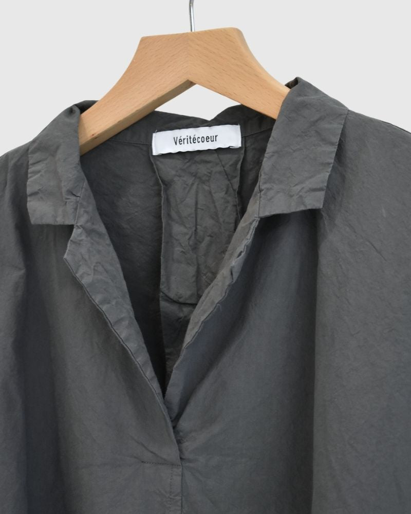 シュリンクプルオーバーシャツ Gray