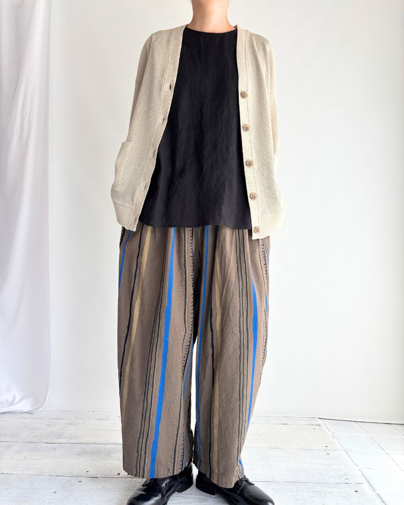 RANDOM WAFFLE カーディガン Beige