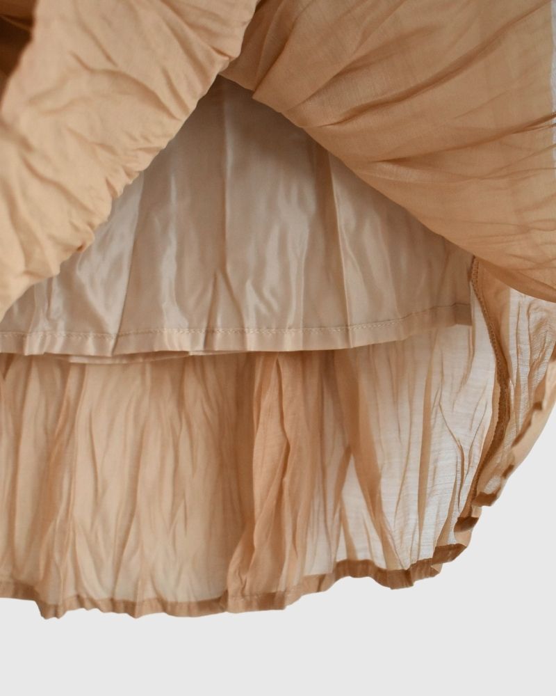 【sale】CRINKLE SKIRT Camel