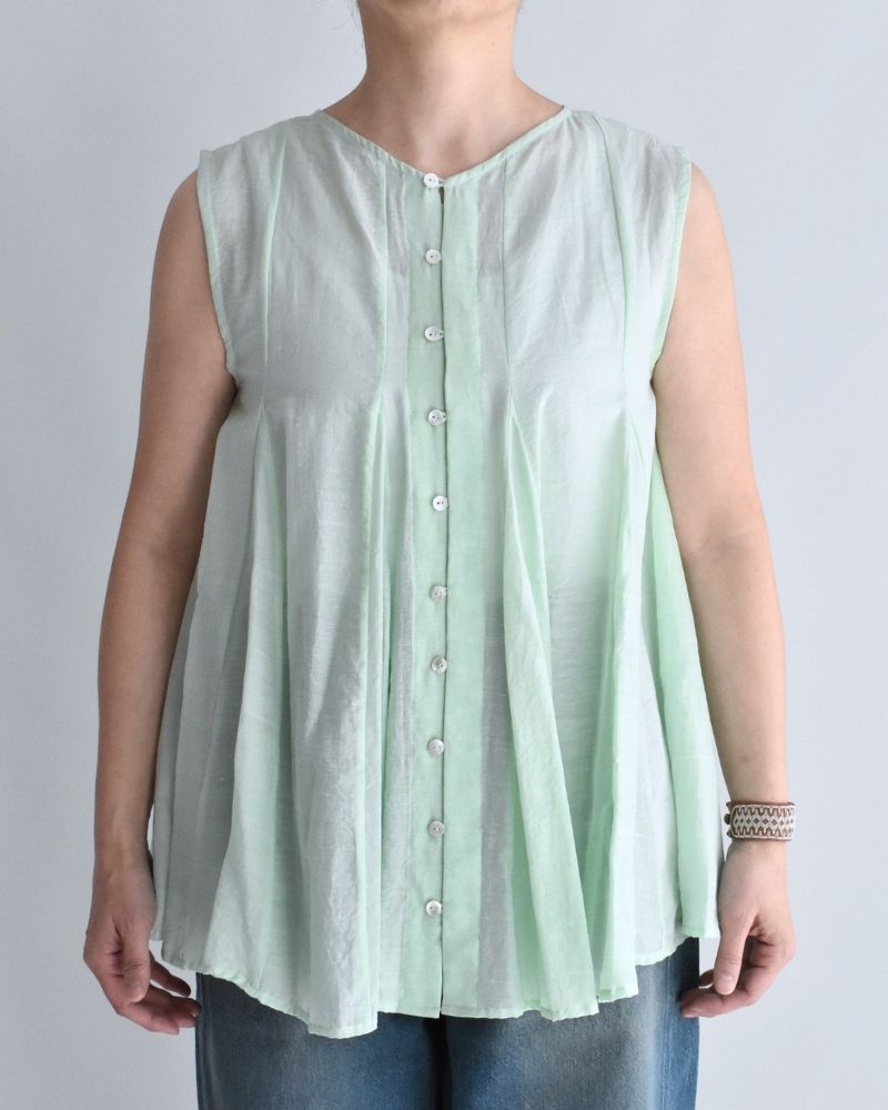 シルクコットン マチマチ2WAYタンクトップ LightGreen