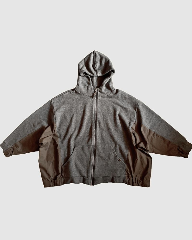 【予約】A/W TT201 スウェードスウェットのワイドジップパーカー（9月）