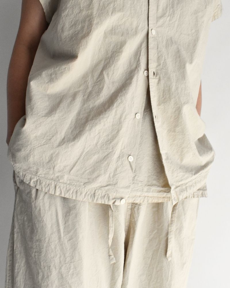 シュリンクフレンチスリーブシャツ Beige