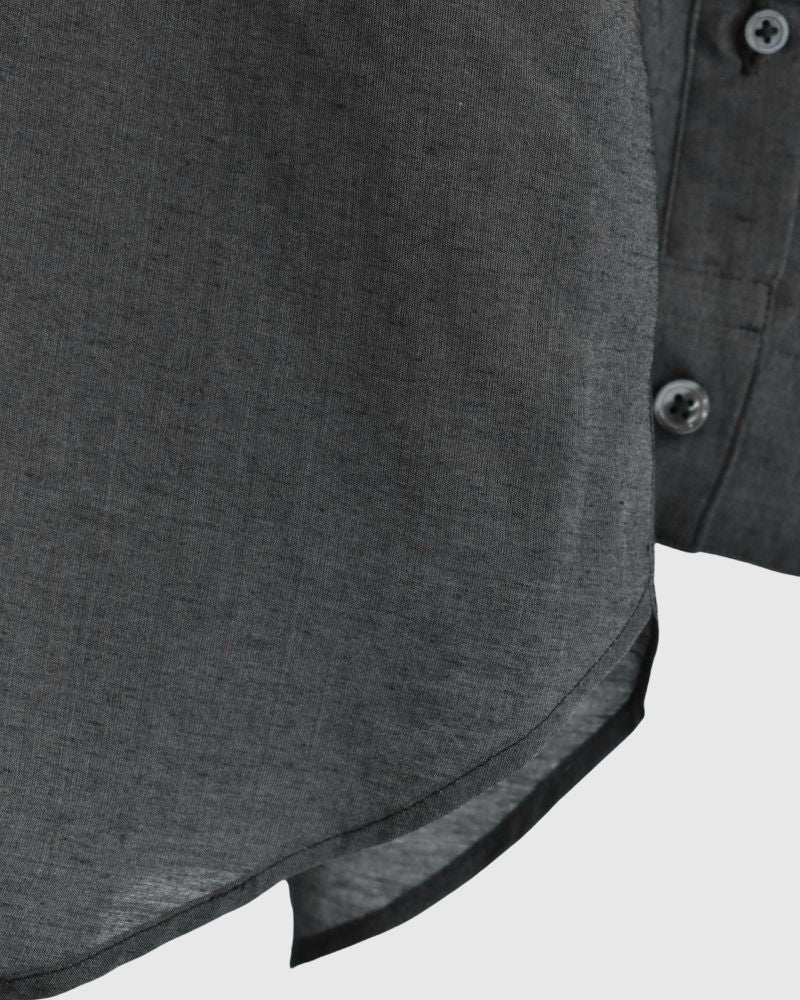 DORIS-SILK フリルブラウス Black