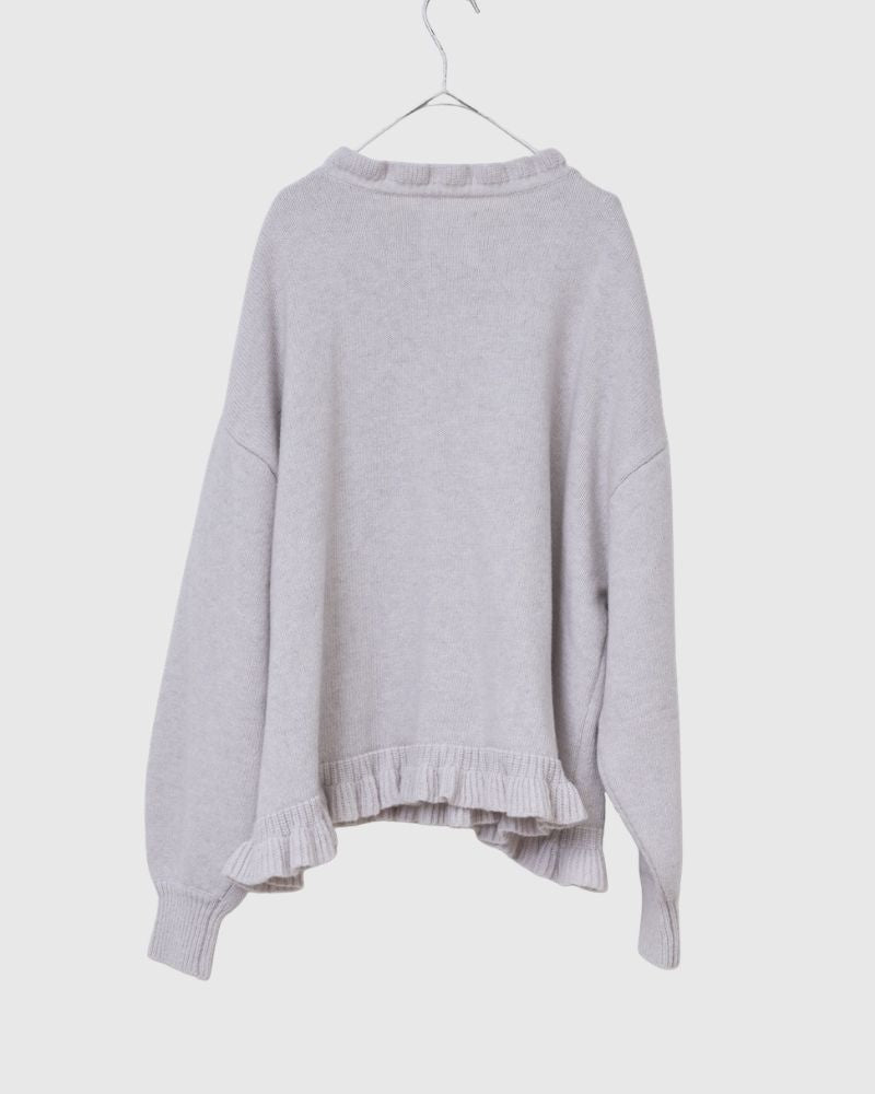 【予約】 F/W RS 028 スキッパーフリルニットプルオーバー（10月初旬 - 10月中旬）