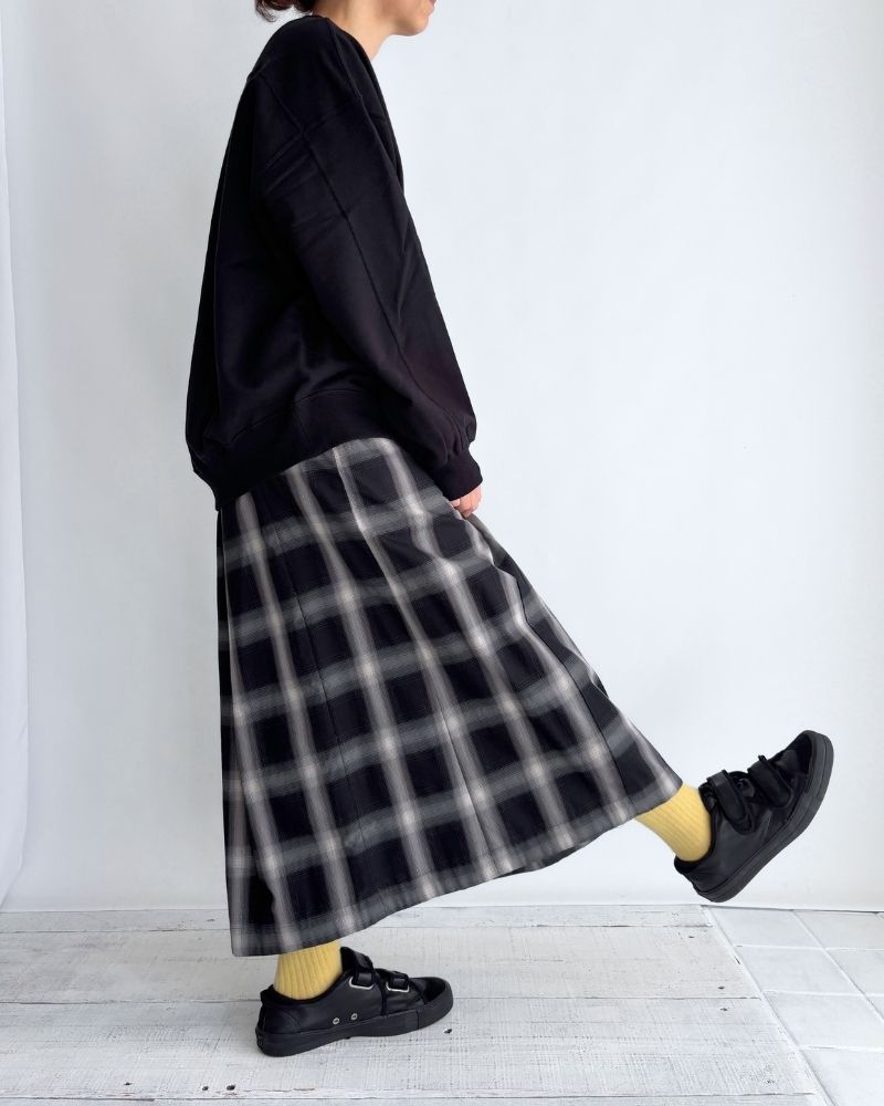 ABBY ハイゲージスウェットプルオーバー Black