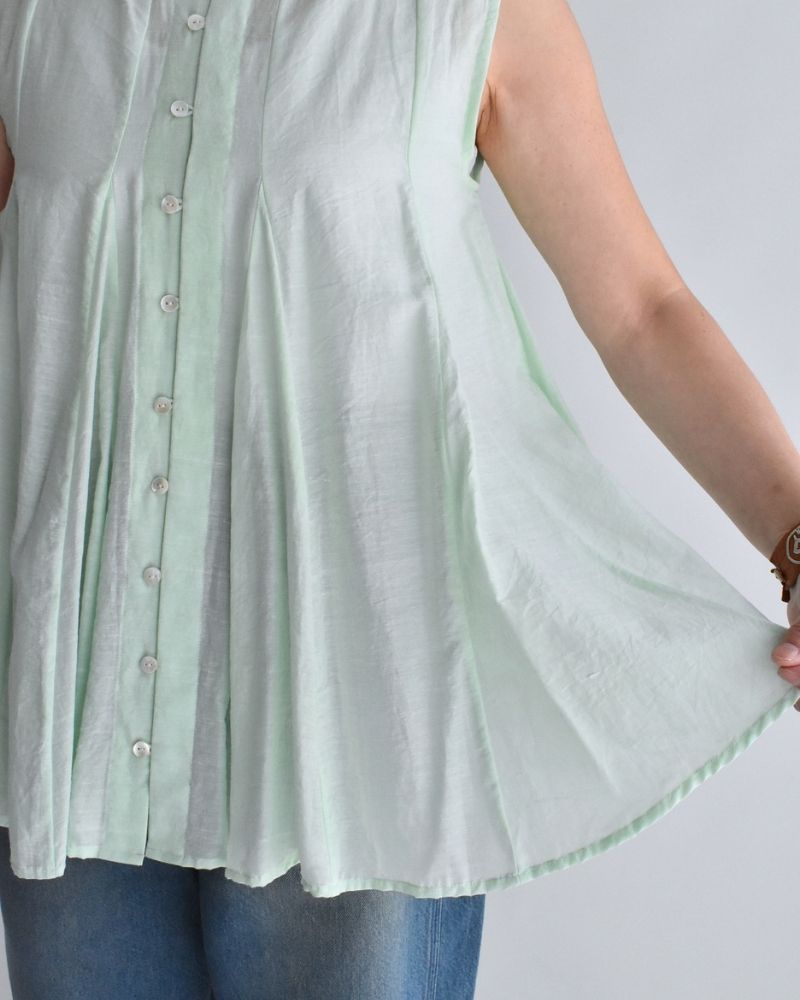 シルクコットン マチマチ2WAYタンクトップ LightGreen