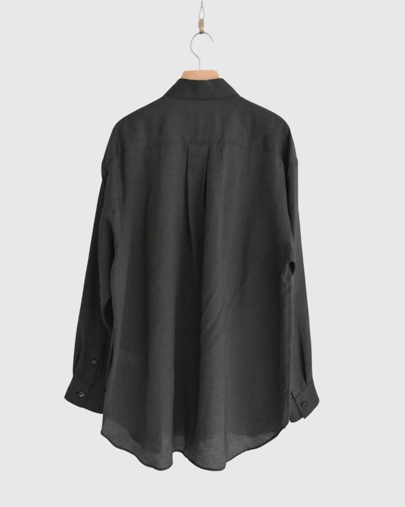 DORIS-SILK フリルブラウス Black