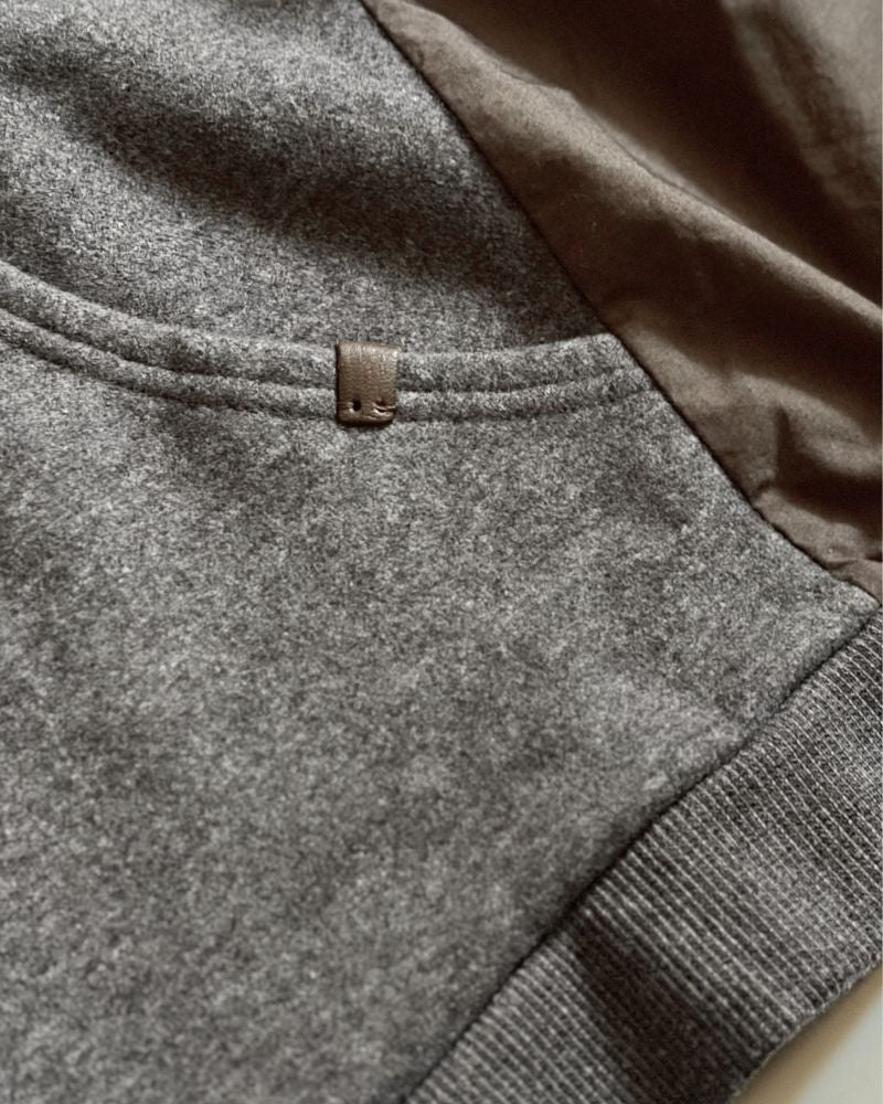 【予約】A/W TT201 スウェードスウェットのワイドジップパーカー（9月）