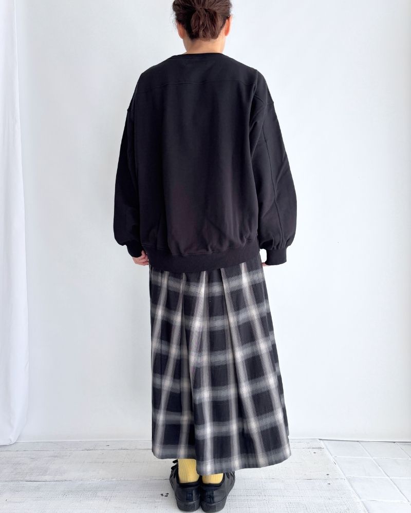 ABBY ハイゲージスウェットプルオーバー Black