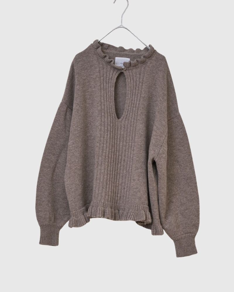 【予約】 F/W RS 028 スキッパーフリルニットプルオーバー（10月初旬 - 10月中旬）