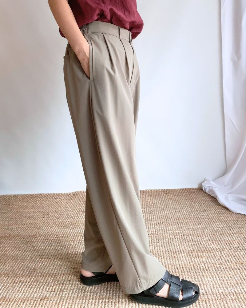 4WAY STRETCH COCOON PANTS 'HAPI' Grayge