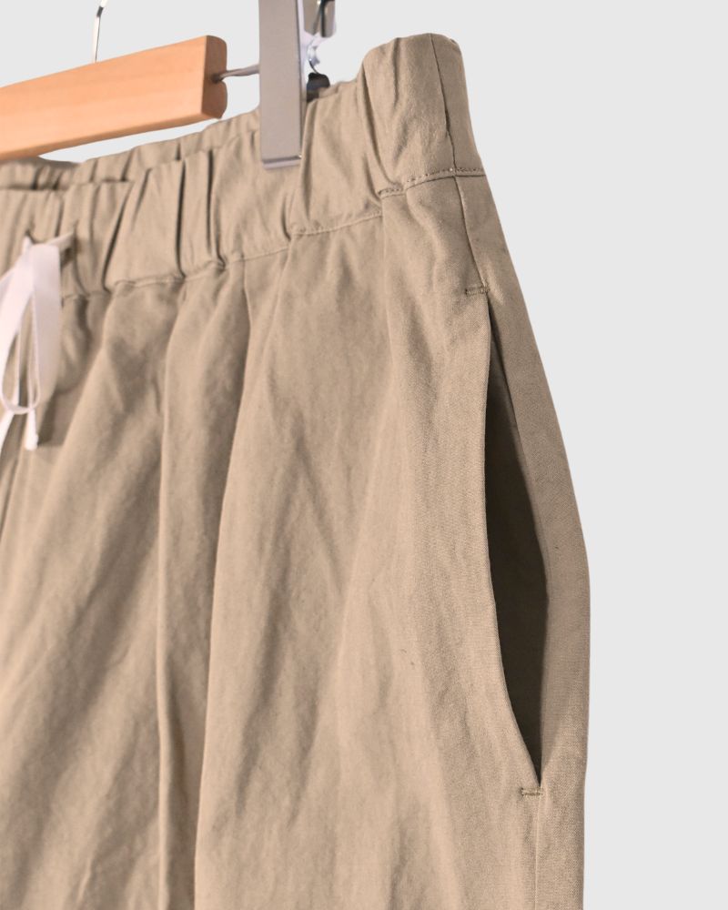 WEATHER COTTON SIN ROOMY PANTS Beige