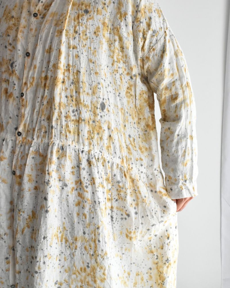 CATECHU×SHIBUKI×SUMI LINEN HAND DYE DRESS SumiMarble