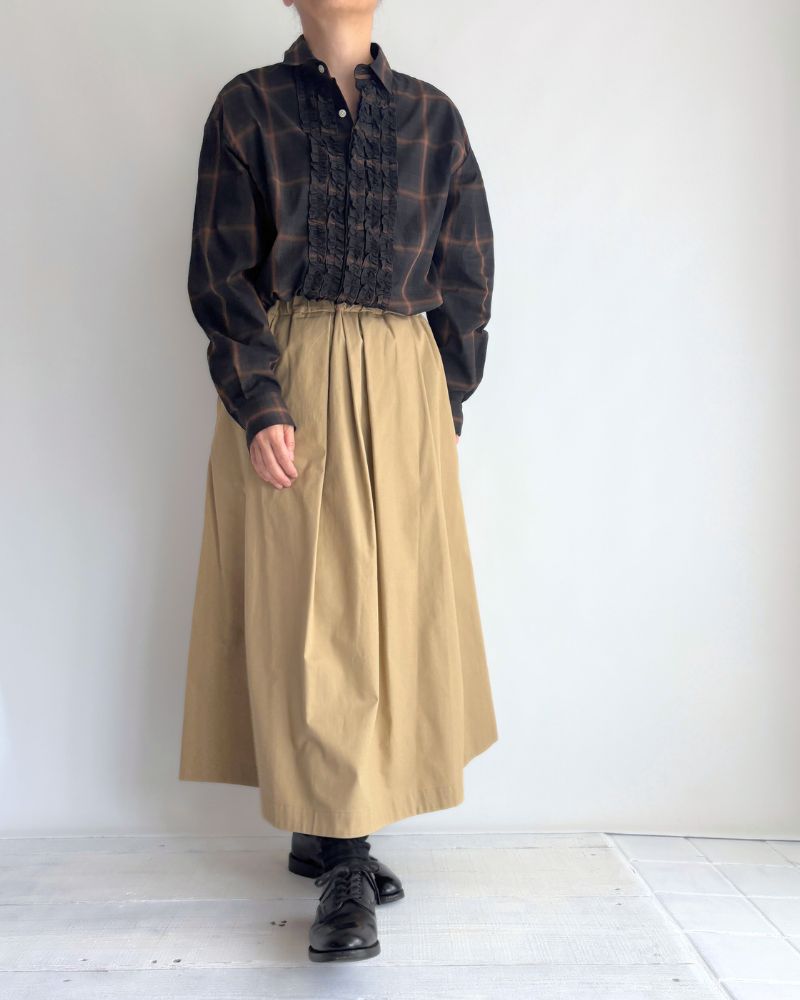 DOLLY-TWILL タックスカート Beige