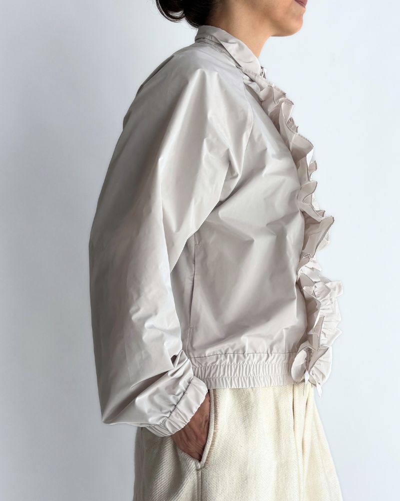 フロントフリル ZIPUP ジャンパー IceGray