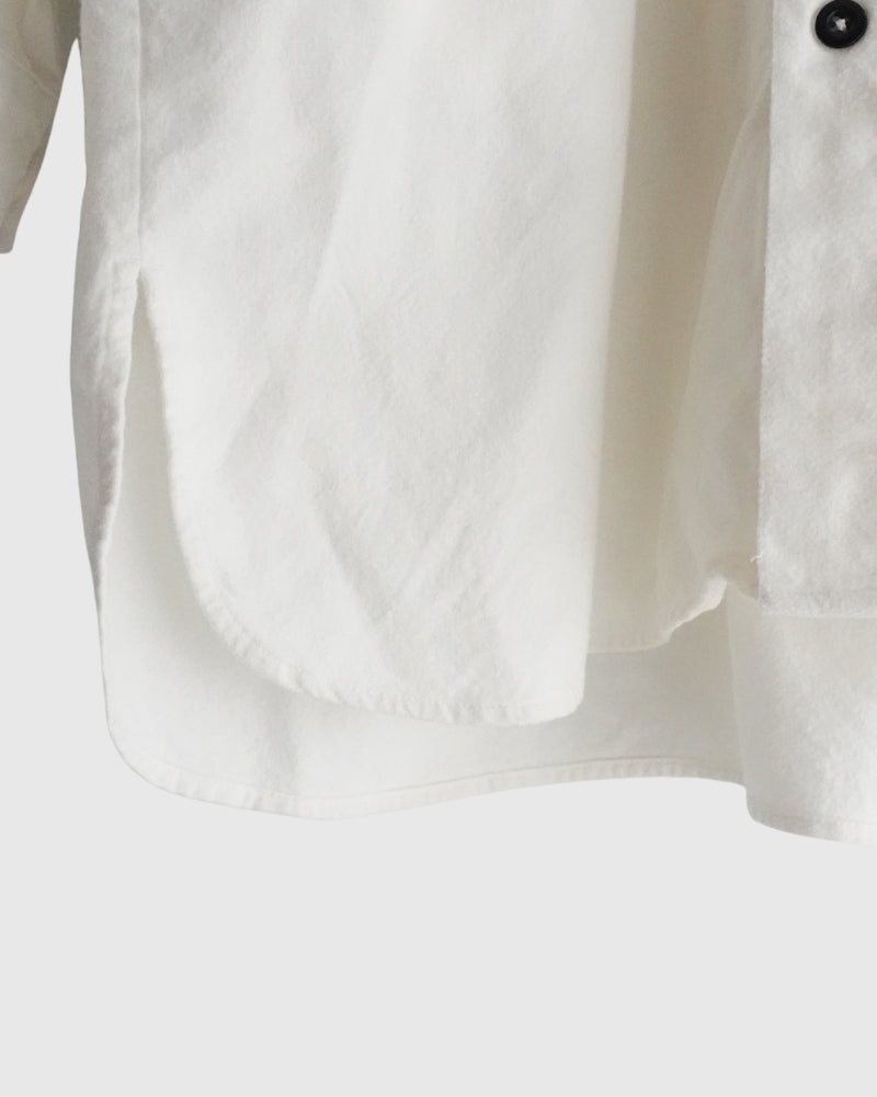STAND COLLAR SHIRT White