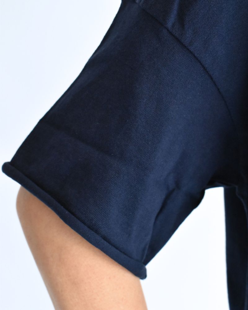 ハーフスリーブ ドロストTシャツ Navy