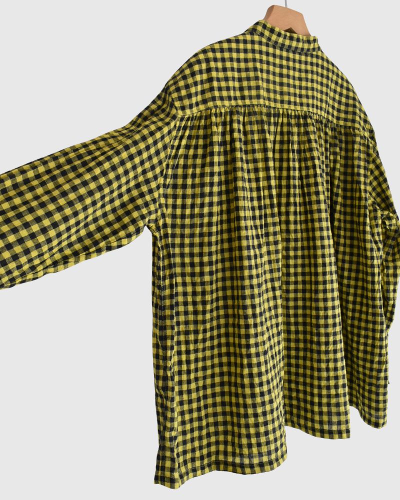 ギンガムチェック シャツ Yellow