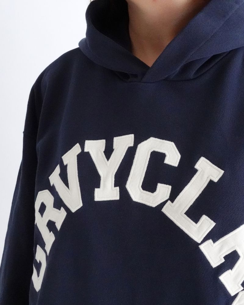 ウラケ GRVYCLRS アップリケ パーカー (MENS) Navy