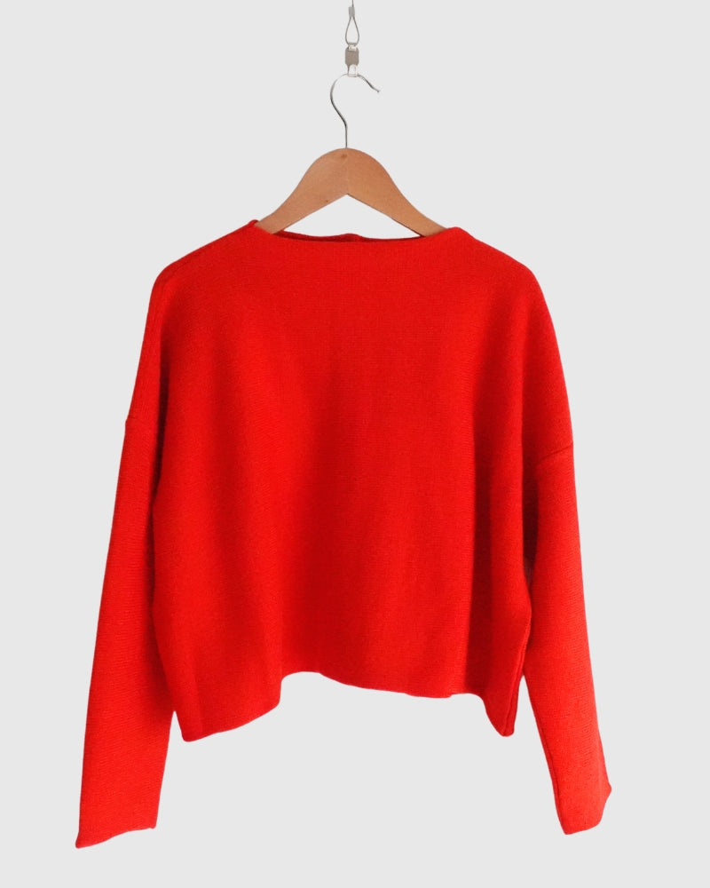 ボトルネックボイルニット Red