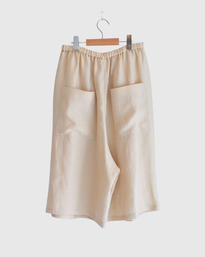サルエルワイド ショートレングスパンツ Ivory