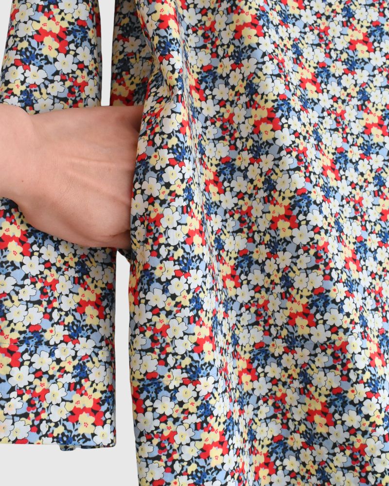 ボートネックブラウス（LIBERTY） Red