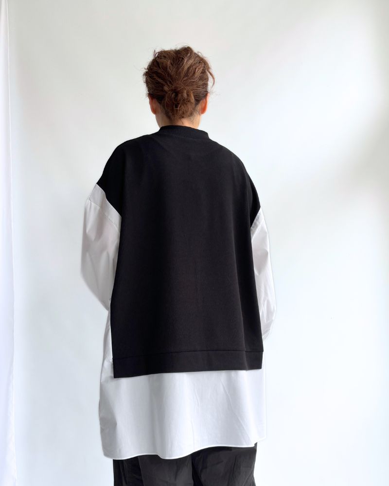 ニットコンビトップス 'JOHA' Black