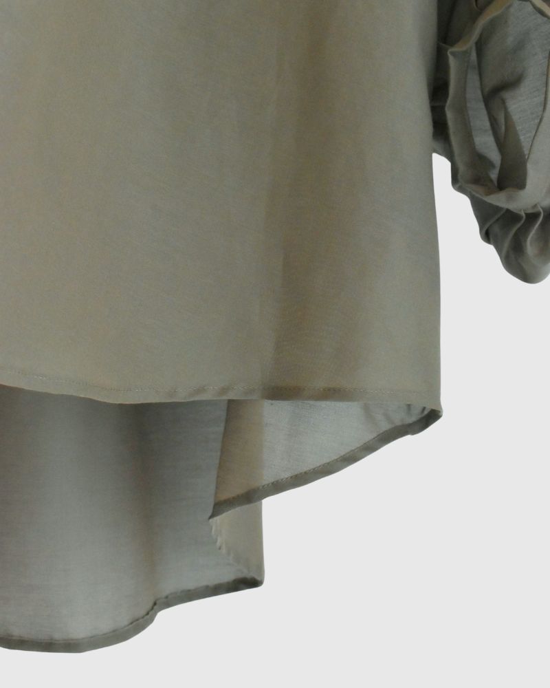 バルーンスリーブ ブラウス（コットンシルク） Khaki